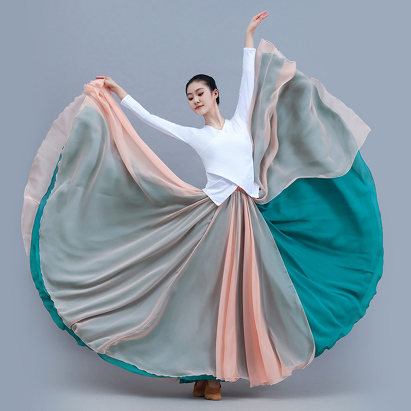 Summer Clothing Colors 2026 - Falda Larga de Chifón con Gran