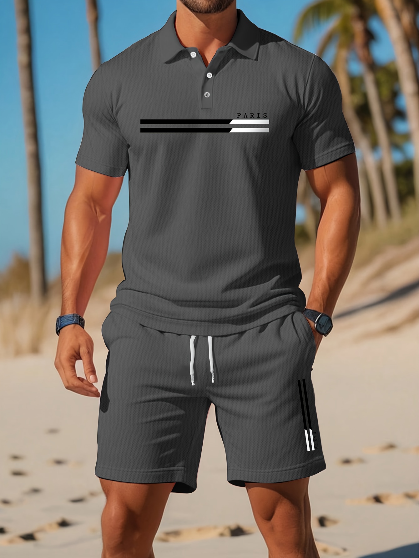 Summer Clothing Patterns - Conjunto de Polo para Hombre Verano