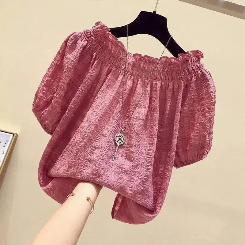 Summer Rose Clothing - Blusa de Chifón Rojo Rosa con
