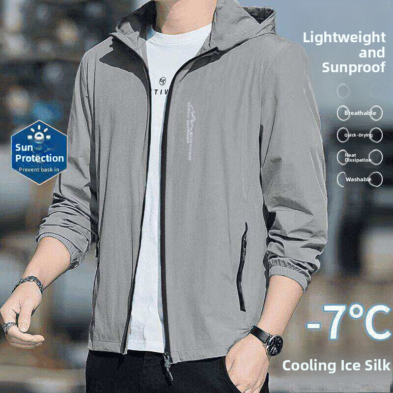 Summer Uv Clothing - Sudadera con Capucha Transpirable de Seda