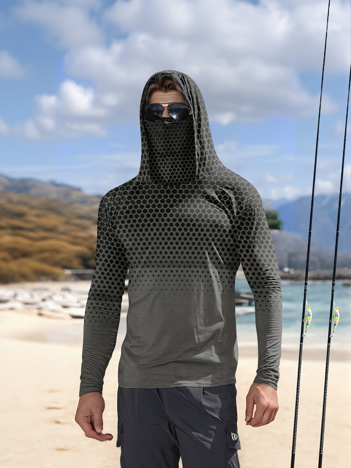 Camisa de pesca con capucha pa - Summer Uv Clothing reseña y precio