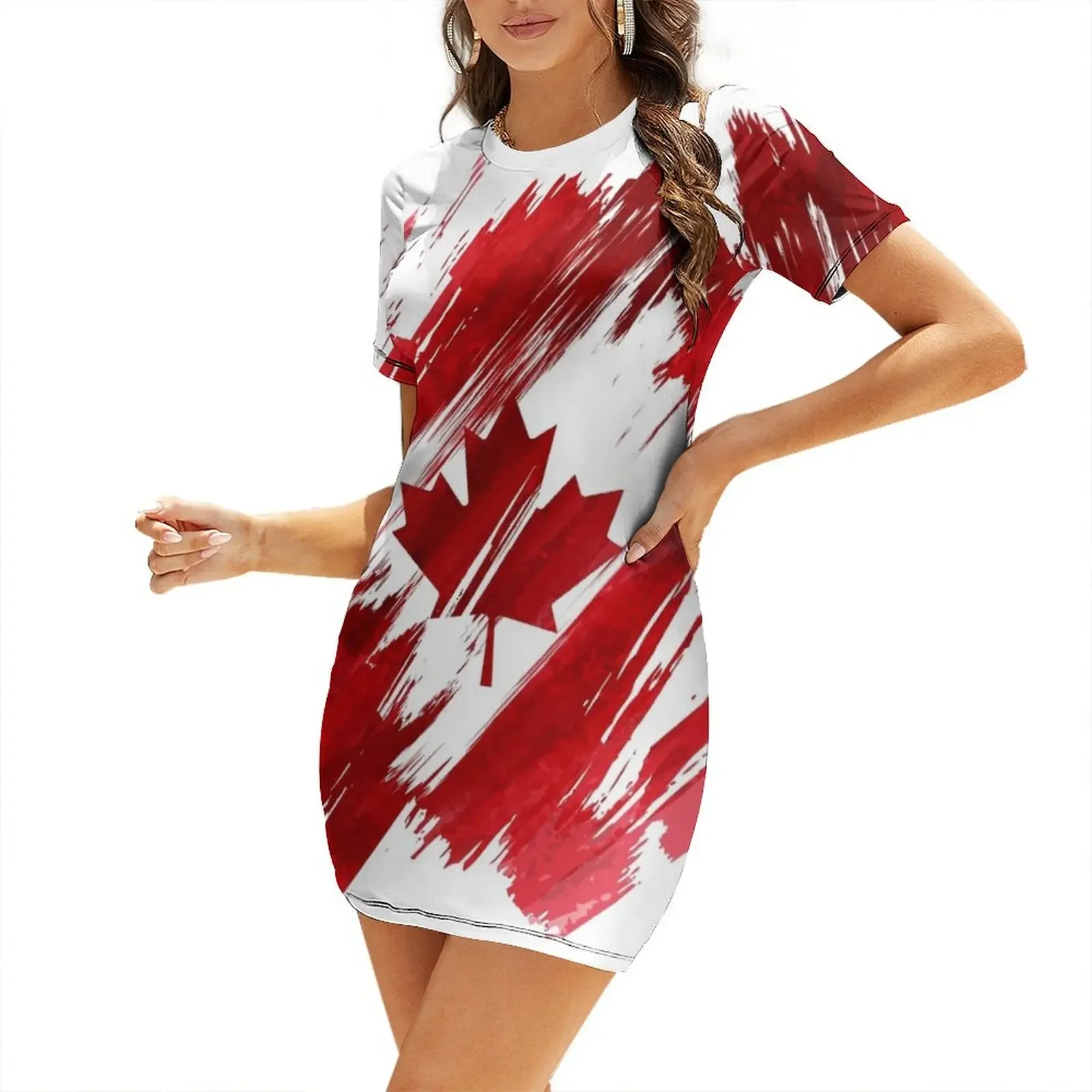 Vestido de Manga Corta Canadie - Summer Clothing Women Canada reseña y precio