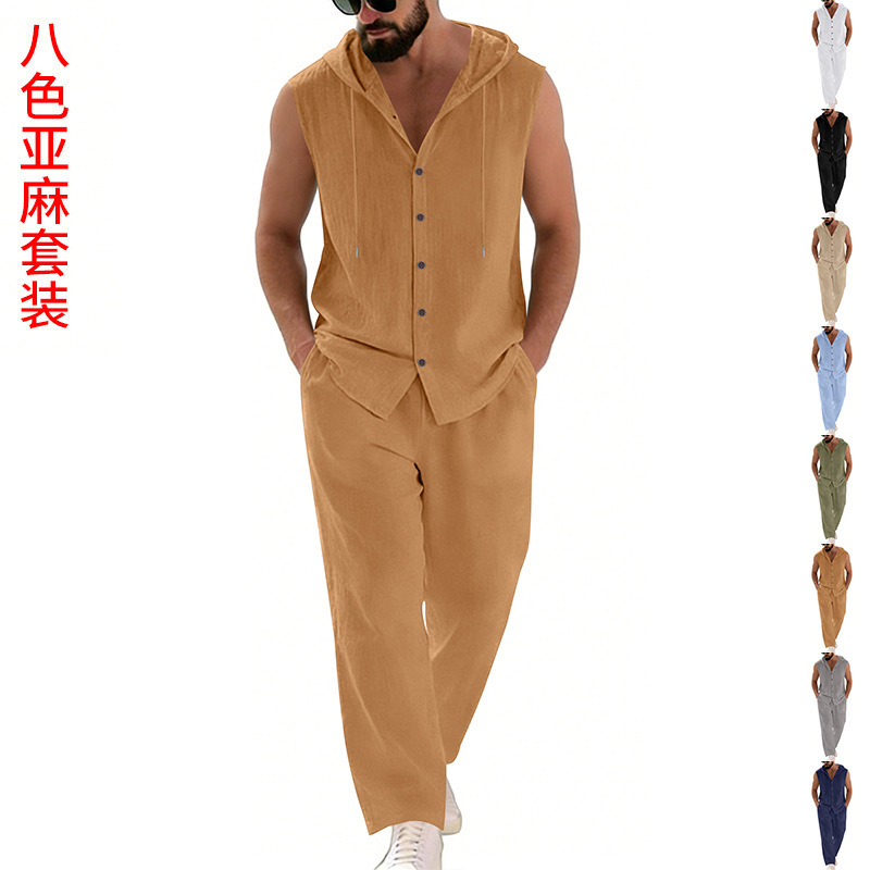 Conjunto de suéter con capucha - Summer Clothing Sets Men reseña y precio