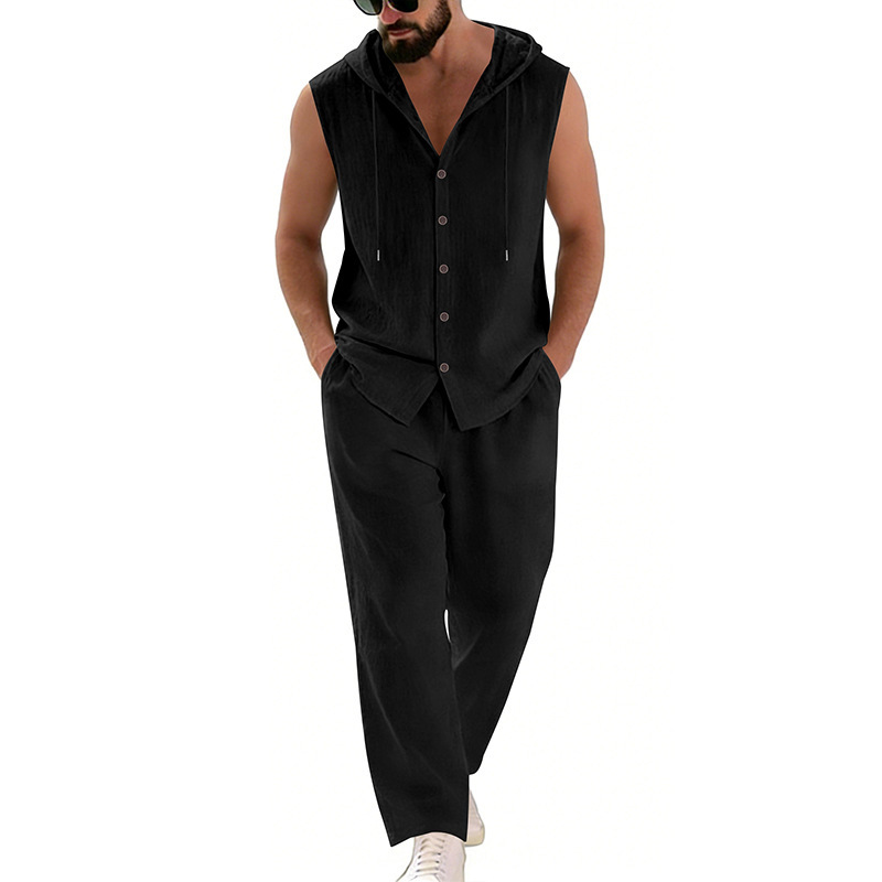 Conjunto de suéter con capucha - Summer Clothing Sets Men reseña y precio