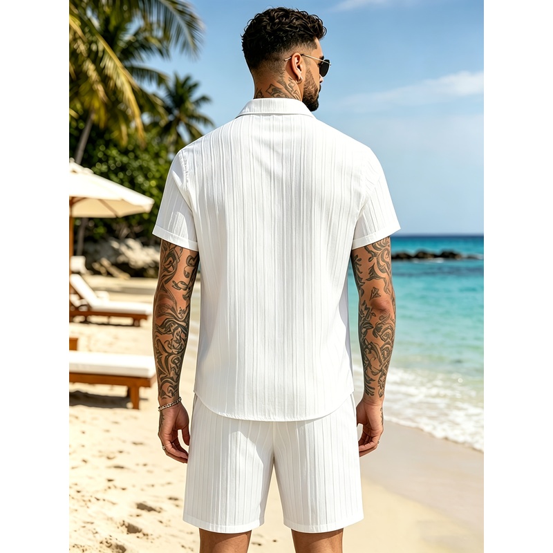Conjunto de traje informal de  - Summer Clothing Sets Men reseña y precio
