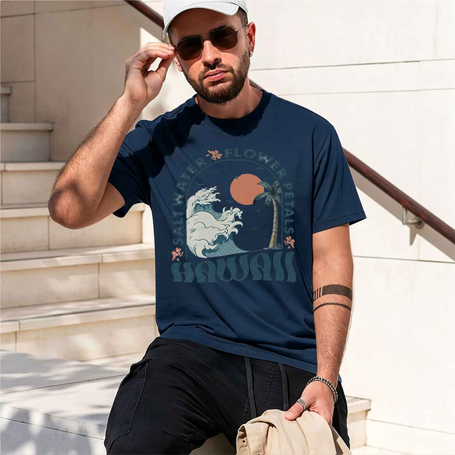 Camiseta Hawaii Bea para Hombr - Summer Vibes Clothing Men reseña y precio