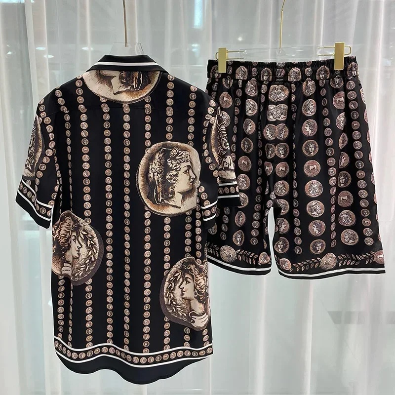 Conjunto de Camisa Hawaiana de - Summer Clothing Sets Men reseña y precio