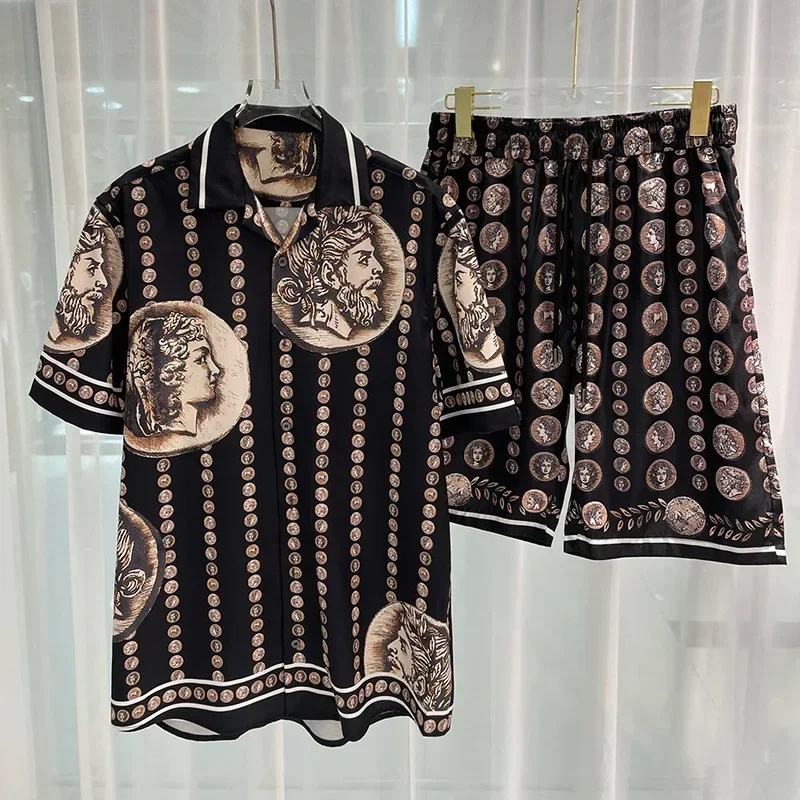 Conjunto de Camisa Hawaiana de - Summer Clothing Sets Men reseña y precio